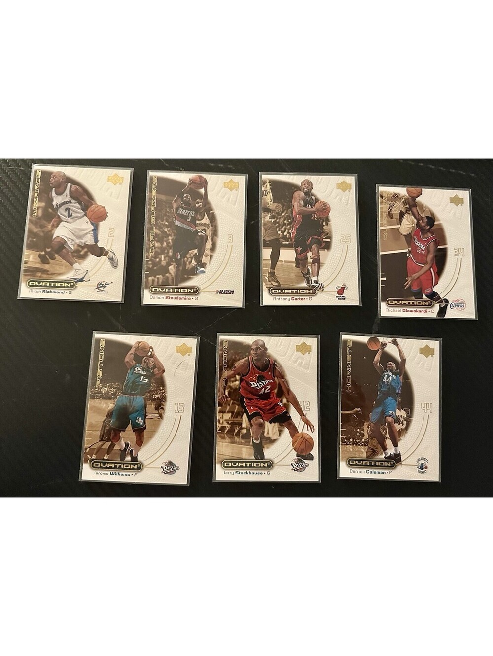 2000 Upper Deck Ovation NBA Card Lot Jerry Stackhouse Mitch Richmond Stoudamire